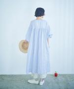 【 限定色販売 】リネンキャンバス　カフタンワンピース